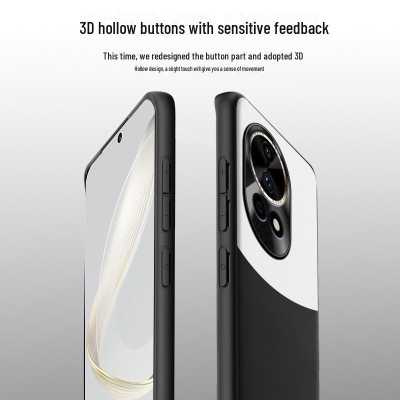 Capa protetora antiqueda de couro líquido para Huawei Nova 12 Pro