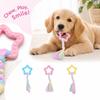 Rubber Star Shape Dog Toy with Rope for Teething and Interactive Play