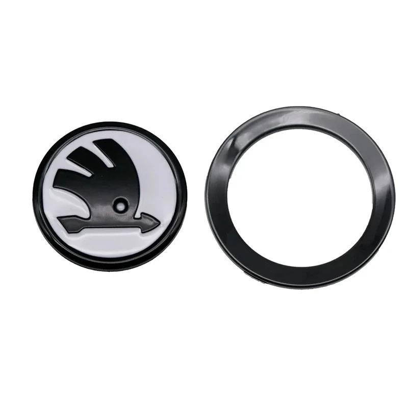 

Car Sticker 2025 New Car Logo Steering Wheel Sticker Badge Decoration For Skoda Octavia Kodiaq Enyaq iV Kamiq Fabia Rapid Scala