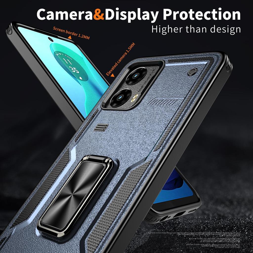 Multicolored For Motorola Moto G 2024/G PLAY/G POWER/G STYLUS/EDGE Anti-fall Phone Case Magnetic Car Mounting Ring Holder Cover