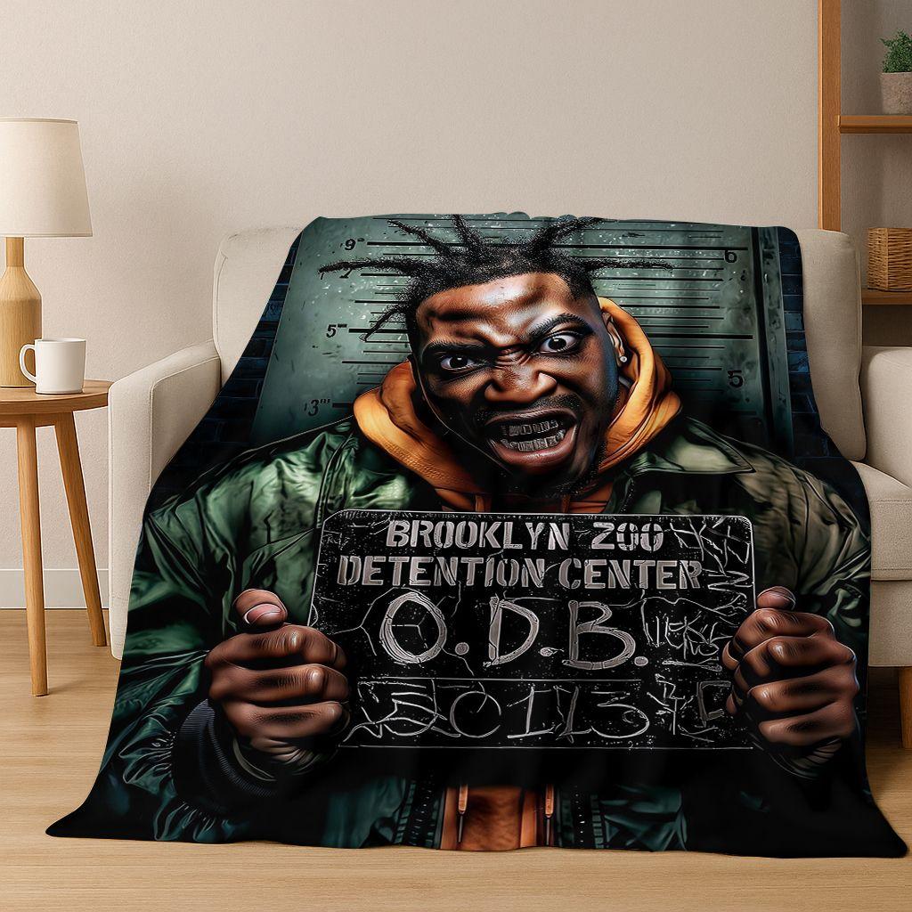 3D Top Rapper Legend Star Art Cartoon Hip Hop Flannel Blanket,Cozy Soft Throw Blanket for Home Bedroom Bed Sofa Cover Gift