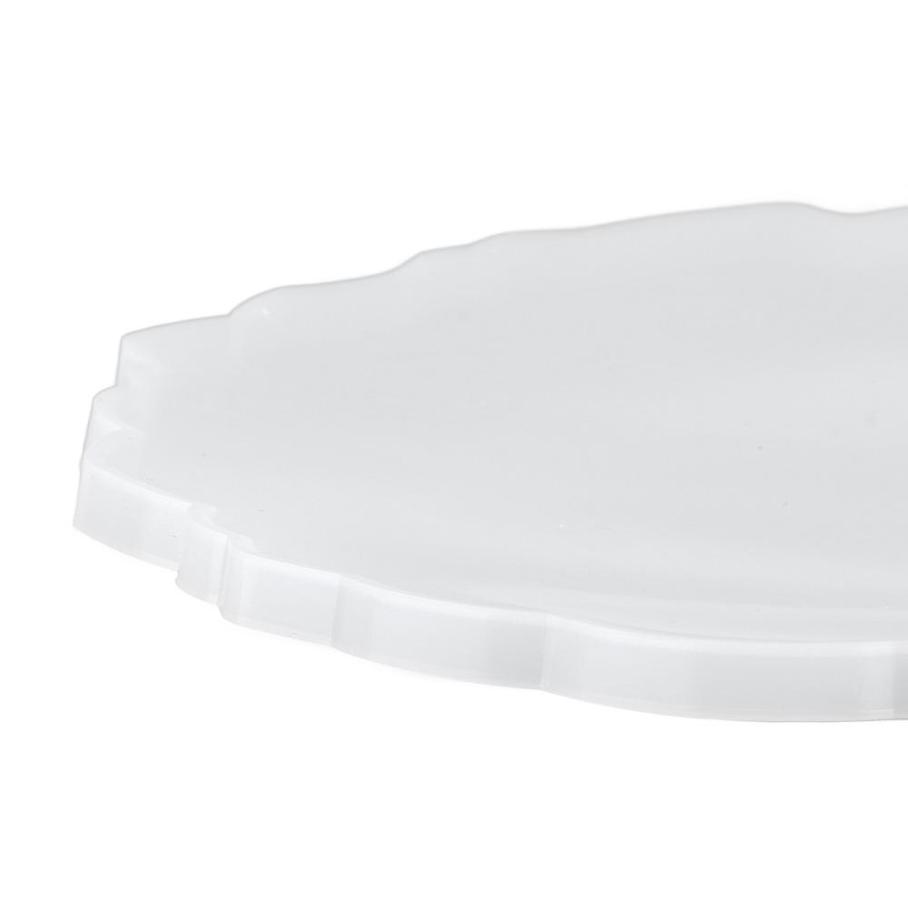 Small Round Washable Silicone Tray Mold Easy Clean Reusable Epoxy Resin Mold Irregular Shape DIY Tray Coaster Home Decoration