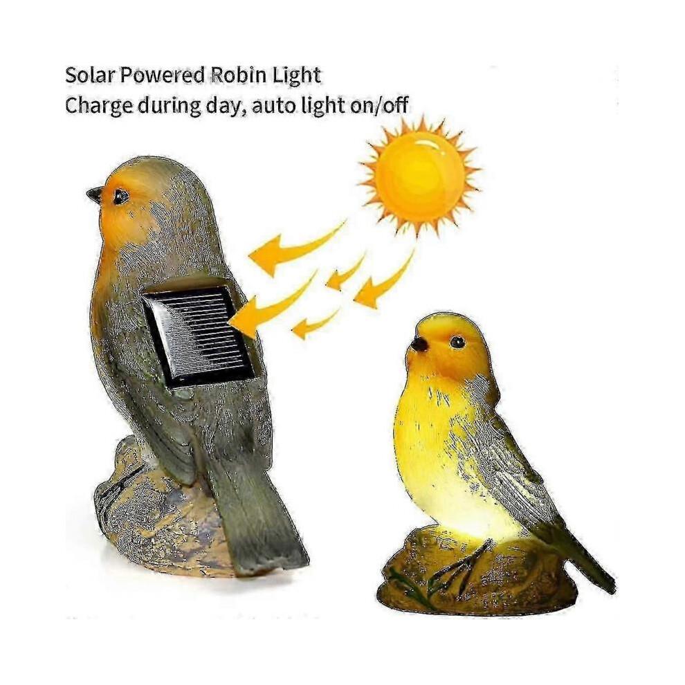 2024,2 Pack Solar Powered Bird Shaped Led Solar Lights Garden Decor Waterproof