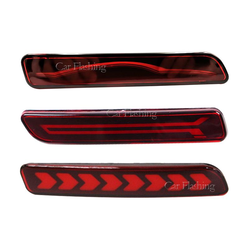 Car Flashing 2PCS For Suzuki Ertiga Ciaz Vitara S-Cross SX4 Splash Car Led Brake Lights Rear Bumper Lamp Reflector Tail Lamp