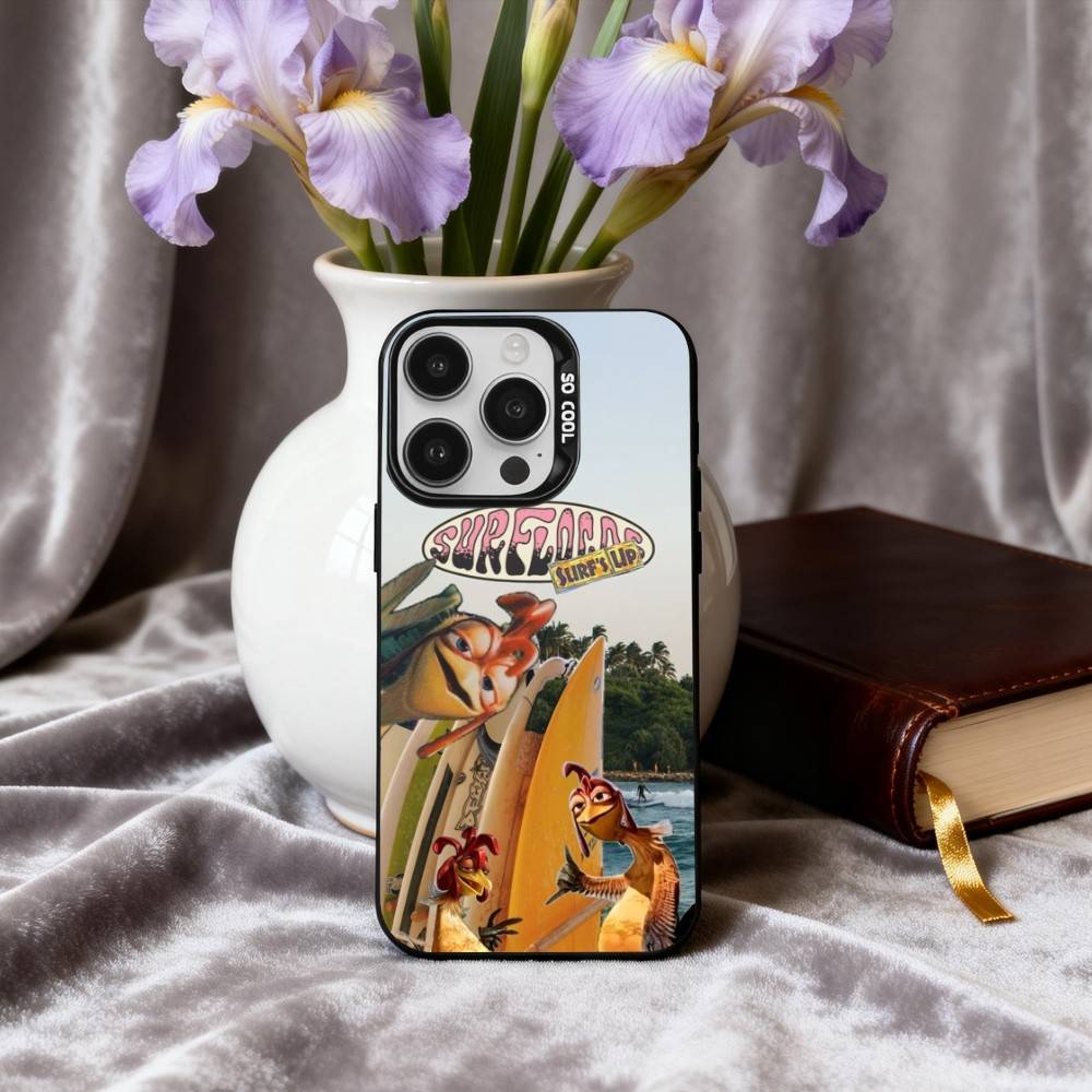 FUNNY C-Chicken-N J-Joe S-Surf Phone Case For iPhone17,16,15,14,13,12,11 Plus,Pro Max Black Candy silver phone case iPhone12