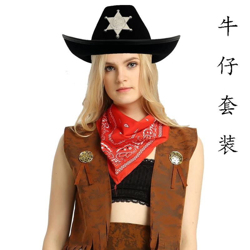 Halloween Cosplay Party Costumes Adult Children Men and Women Western Cowboys Parent-Child Costumes Performance Costumes