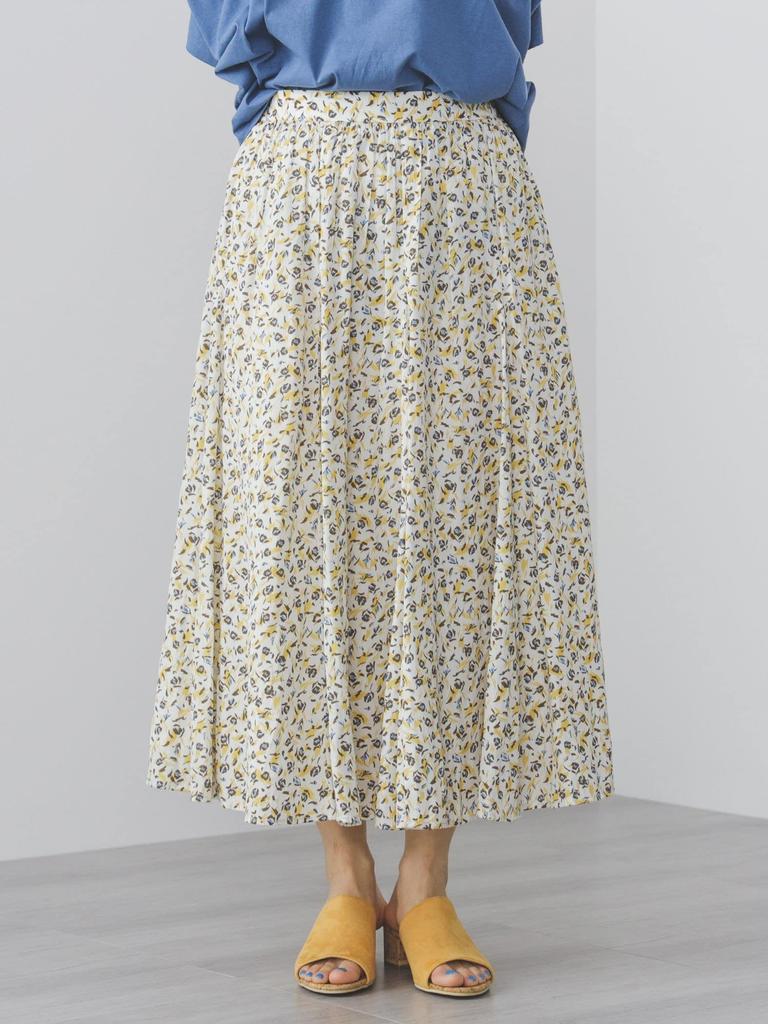 Midi Flare FLOWER M [Beams Heart] Skirt, Length, Skirt, Women's