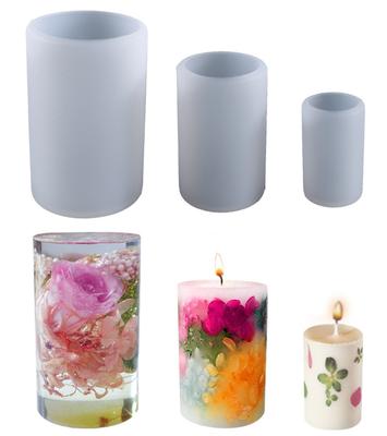 Silindir Şekli Mum Silikon Kalıp 3D DIY Kokulu Mum Sabun Kalıbı El Sanatları Hediye Yapımı Alçı Reçine Mum Ev Yapımı Dekorasyon