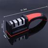 Household Double-side Knife Sharpener with 3 Slots Multifunctional Sharpening Plate Grindstone Kitchen Tool
