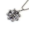 Titanium Steel Flower Skull Pendant Punk Necklace Retro Trendy Men's Skull Flower Necklace