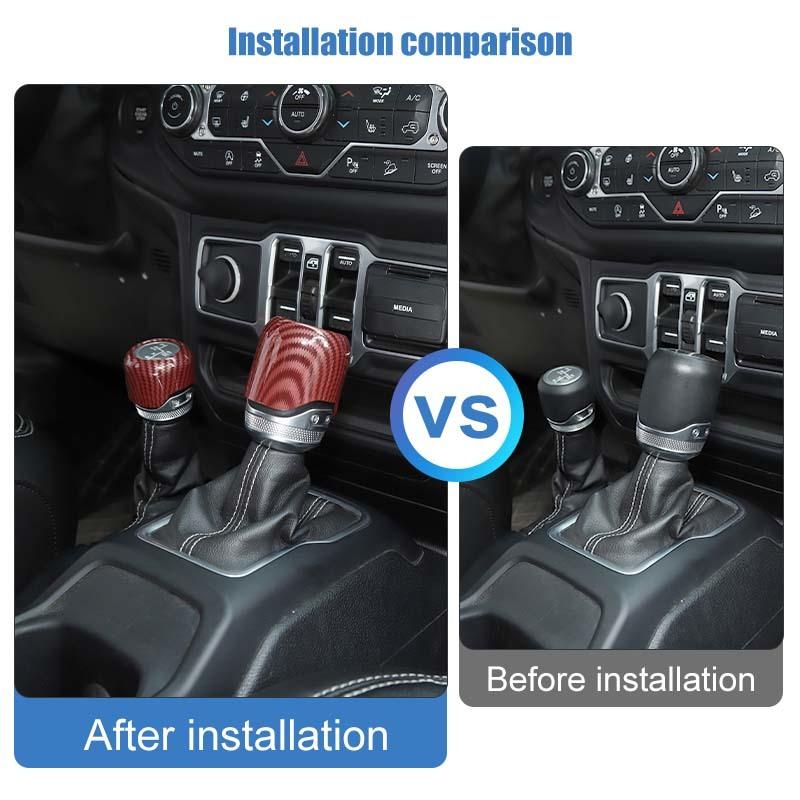 Car 4WD Gear Head Decoration Cover Stickers For Jeep Wrangler JL for JT Gladiator 2018 Up ABS Interior Accessories