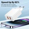 Mark 2.4A QC3.0 Dual USB Charger with 2 Ports - US/EU/UK Adapter for Mobile Devices