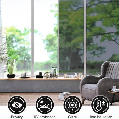 40x100cm One Way Daytime Privacy Film Heat Control Sun Blocking Anti UV Reflective Static Cling Window Tint for Home And Office
