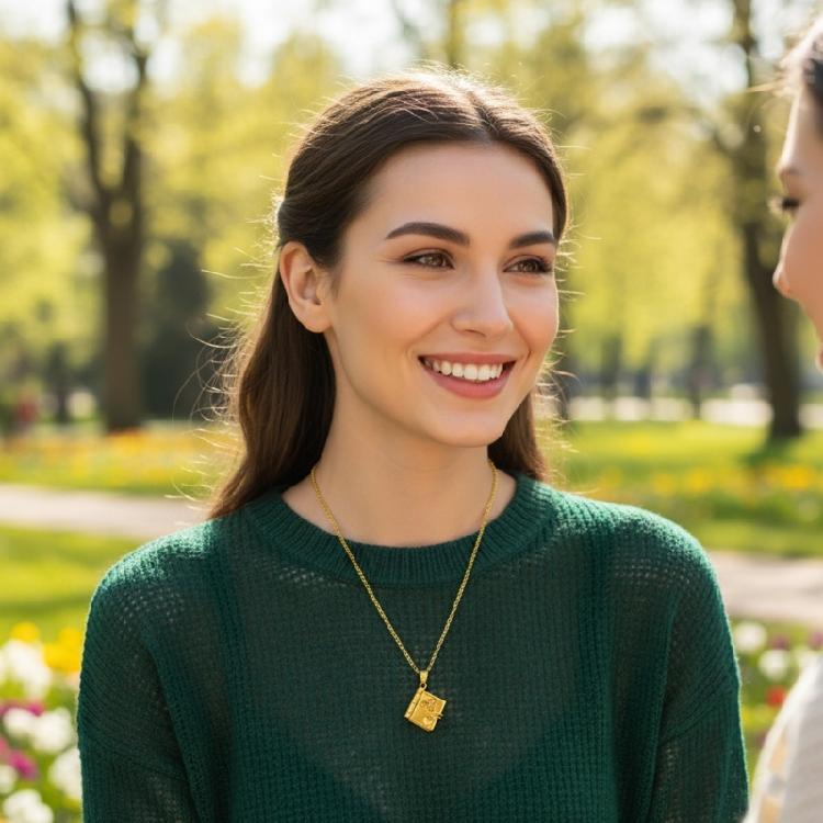 Buch Inspiriertes Graviertes Halsband Für Enkelinnen Nachdenkliches Geschenk Von Oma Titanstahl Halskette