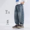 Boys' Washed Cotton Loose Fit Jeans