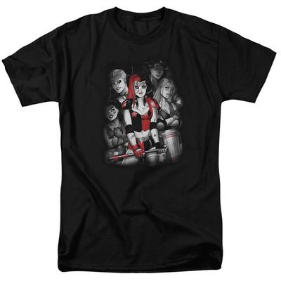 Batman Bad Gals Bw Heren T-shirt Zwart