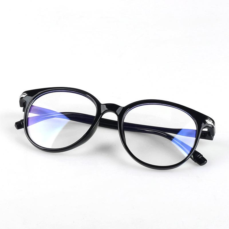 New Round Frame Flat Light Mirror Ultra Light Fashion Retro Glasses Frame Trendy Student Glasses 15959