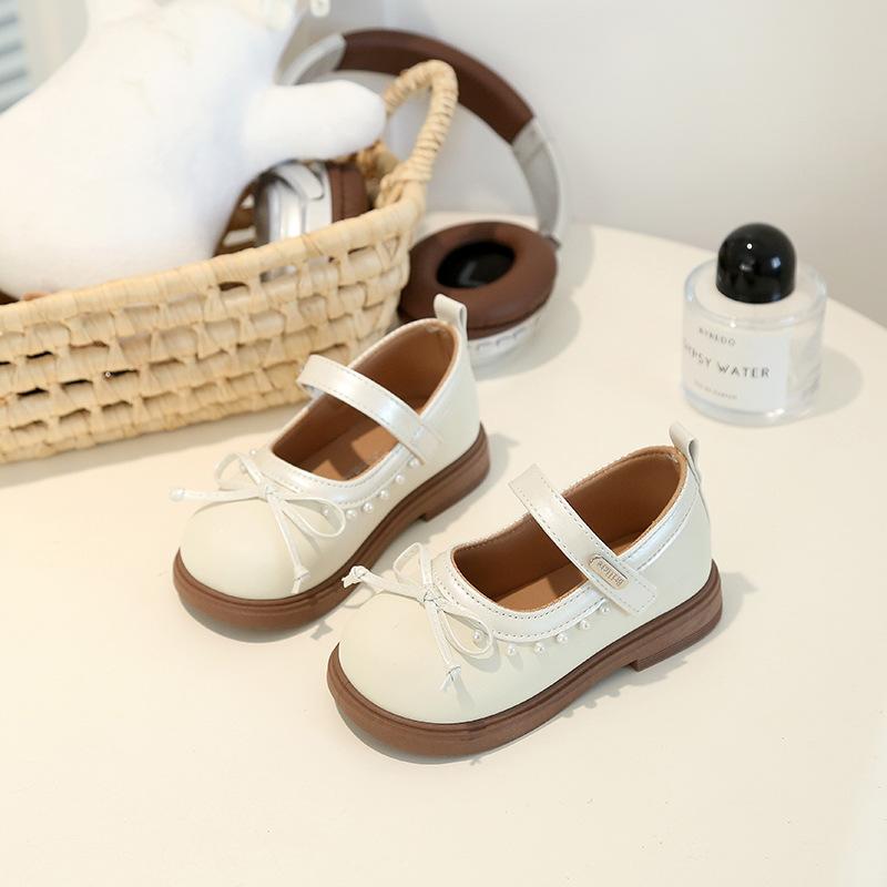 Girls Bow Pearl Mary Jane Shoes 20
