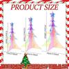 Prismatic Iridescent Christmas Tree 3 Pieces Iridescent Colorful Acrylic 3D Decor Holographic Desktop Christmas Tree for Indoor