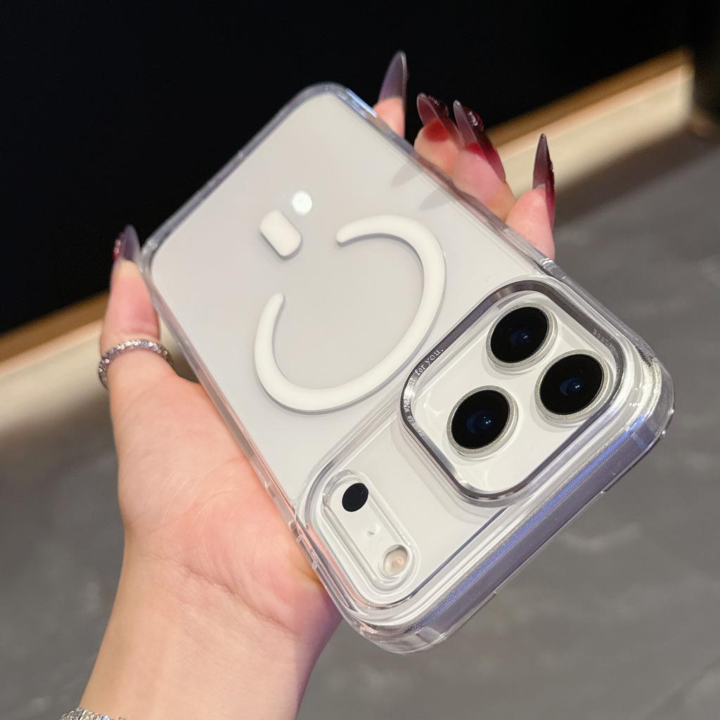 Luxury Ultra Thin Clear Acrylic For Magsafe Case for iPhone 17 Air 16 15 14 Plus 13 12 11 Pro Max Magnetic Wireless Charge Cover