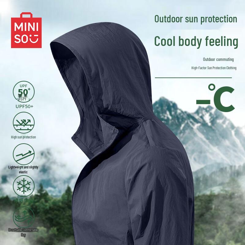 MINISO Men's Lightweight UPF50+ Sun Protection Hiking Jacket