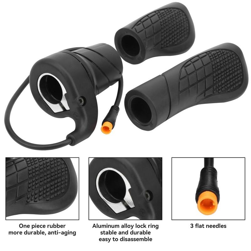 Throttle For Ebike 20X Rubber Half Twist Throttle Handles Handlebar Grip Twist Modified Thumb Throttle Part Waterproof Twist
