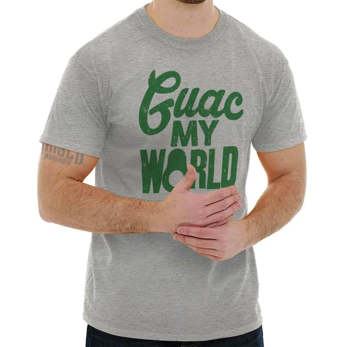 Funny Avocado Pun Guac My World Food Joke Womens or Mens Crewneck T Shirt Tee XXXL