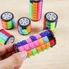 TOBEFU 3D Magic Corn Cube Tower Puzzle Speed Cube Wheel Rotating Game Cubos Cylindrical Toys for Children Educational Gifts
