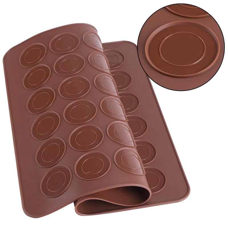30 Cavity Silicone Pastry Cake Macaron Macaroon Oven Baking Mould Sheet Mat