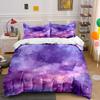 Purple Galaxy Constellation Set Bedding Duvet Cover Set Duvet Cover Pillowcases  (1 * Duvet Cover 2 * Pillowcases, without duvet insert)