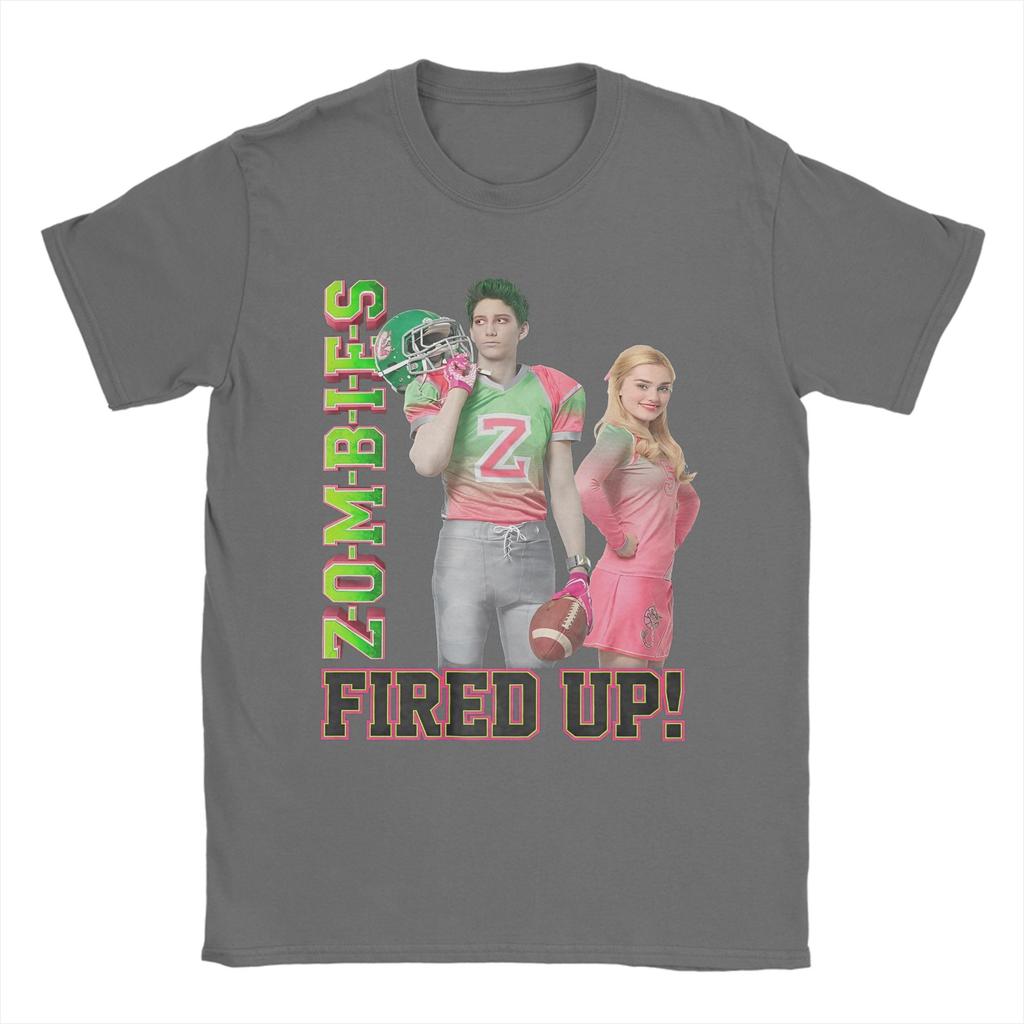 Lässiges Zombies Fired up T-Shirt für Herren Damen O-Ausschnitt Kurzarm Tops Baumwolle Sommer Top T-Shirt