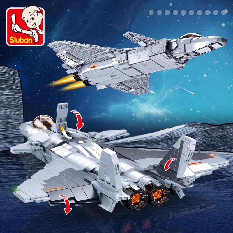 Xiao Luban J-20 Stealth Fighter Model Building Toy for Kids Assembly