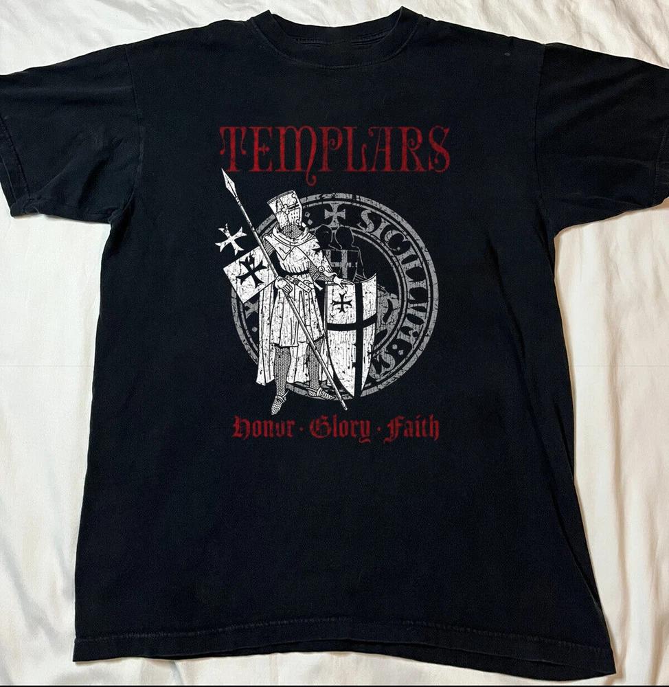 Rare The Templars Band Black Cotton Shirt All Size S5xl Mi646 S