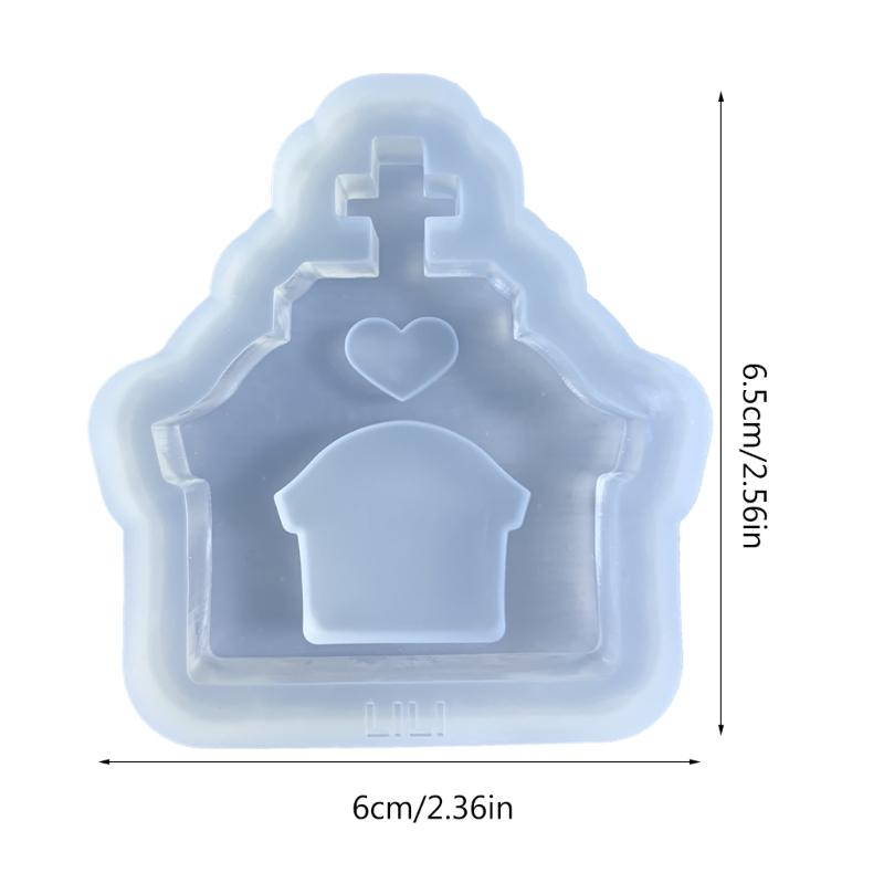 Soft Silicone Resin Mold Love Church Quicksand Mold Resin Art Craft DIY Handmade Jewelry Making Tool Silicone Mould
