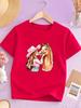 Cowgirl Kiss Horse Western Style Print Kids T Shirt Boys Girls Polyester Short Sleeve Parent Child Elegant Animal Summer Casual Tee