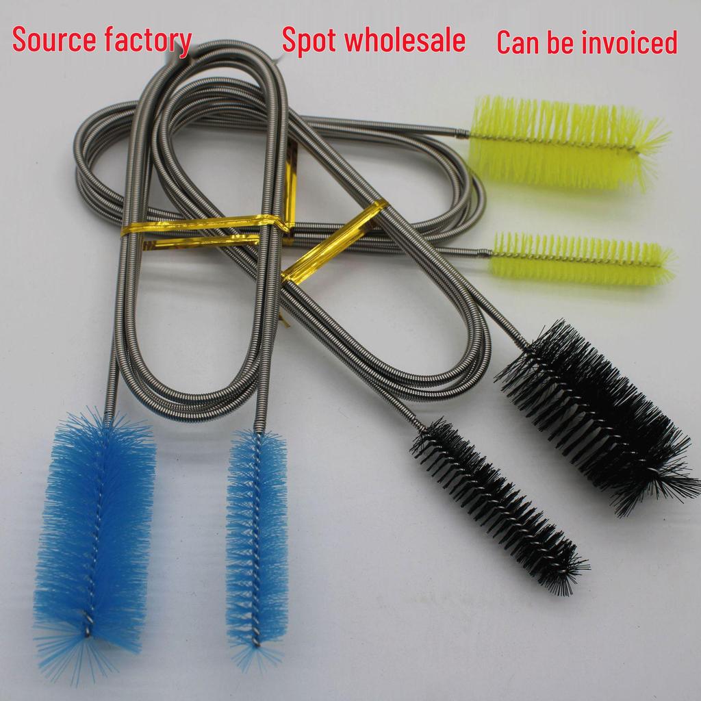 Aquarium Water Pipe Cleaning Brush - Stainless Steel Spring Unclogging Tool