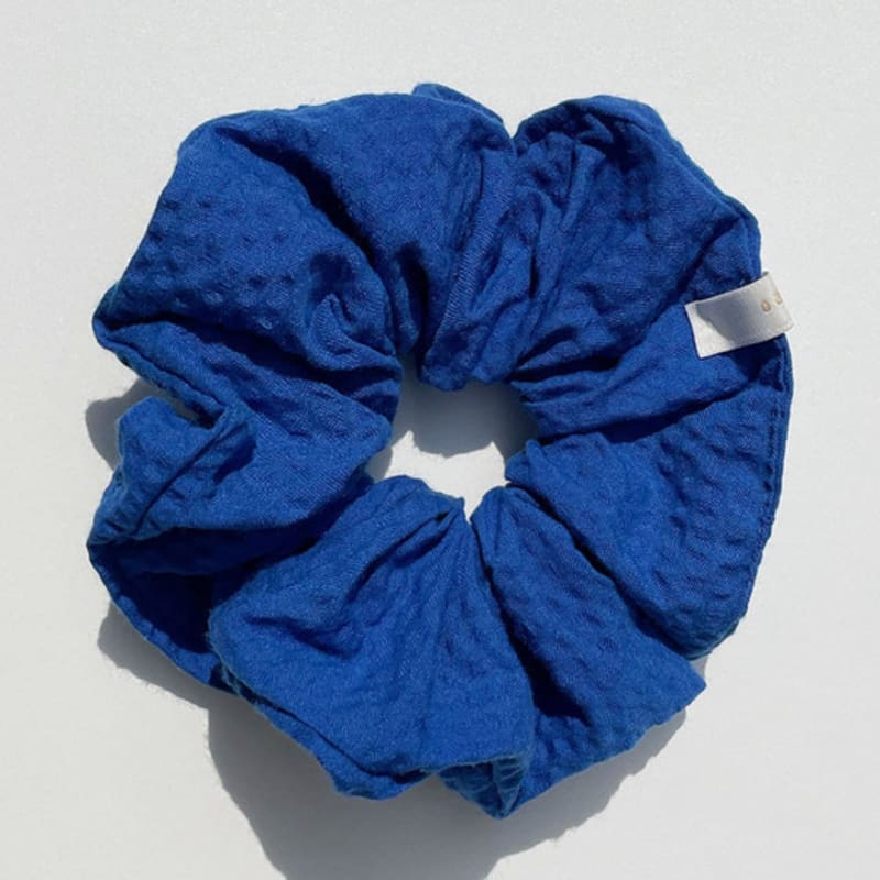Oar Seersucker Scrunchie [Blue]