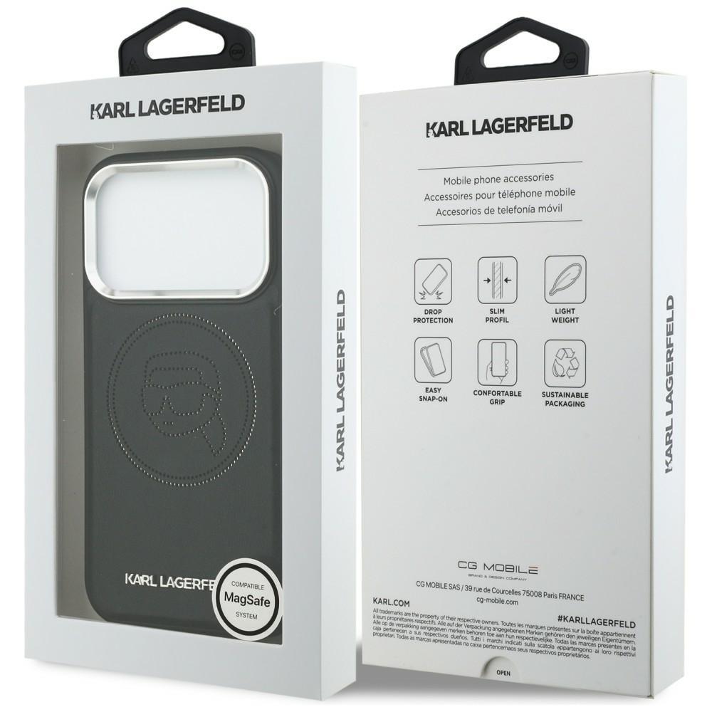 Karl Lagerfeld K Head Point Logo MagSafe Case for iPhone 17 Pro Black