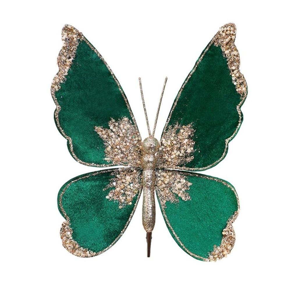 Flocking Artificial Glitter Butterfly DIY Butterfly Tree Hanging Decor Party Decor
