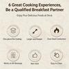 Non Stick 3 4 Hole Egg Frying Pan Wooden Handle Multi Section Skillet for Home Breakfast or Burger Making