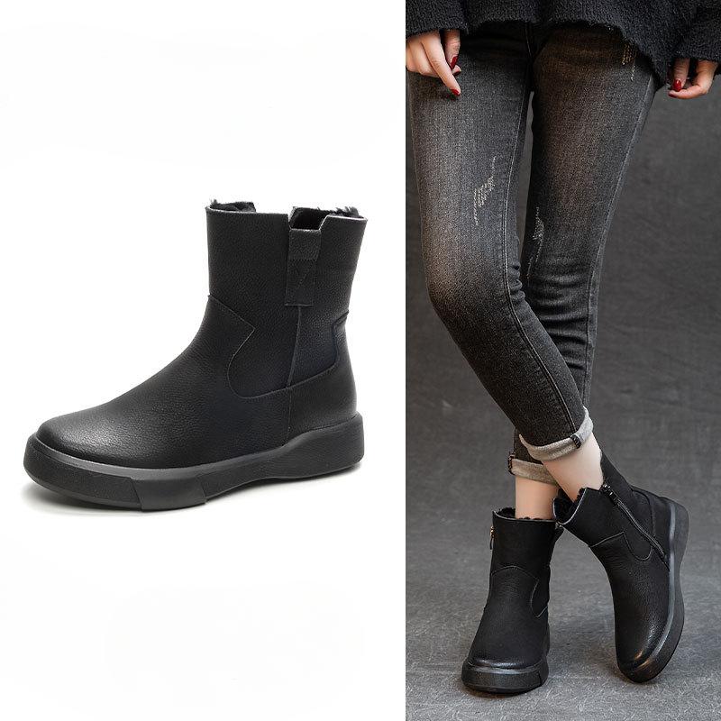 Women's Thickened Snow Boots Thick-soled Low-top Women's Boots Versatile Women's Shoes