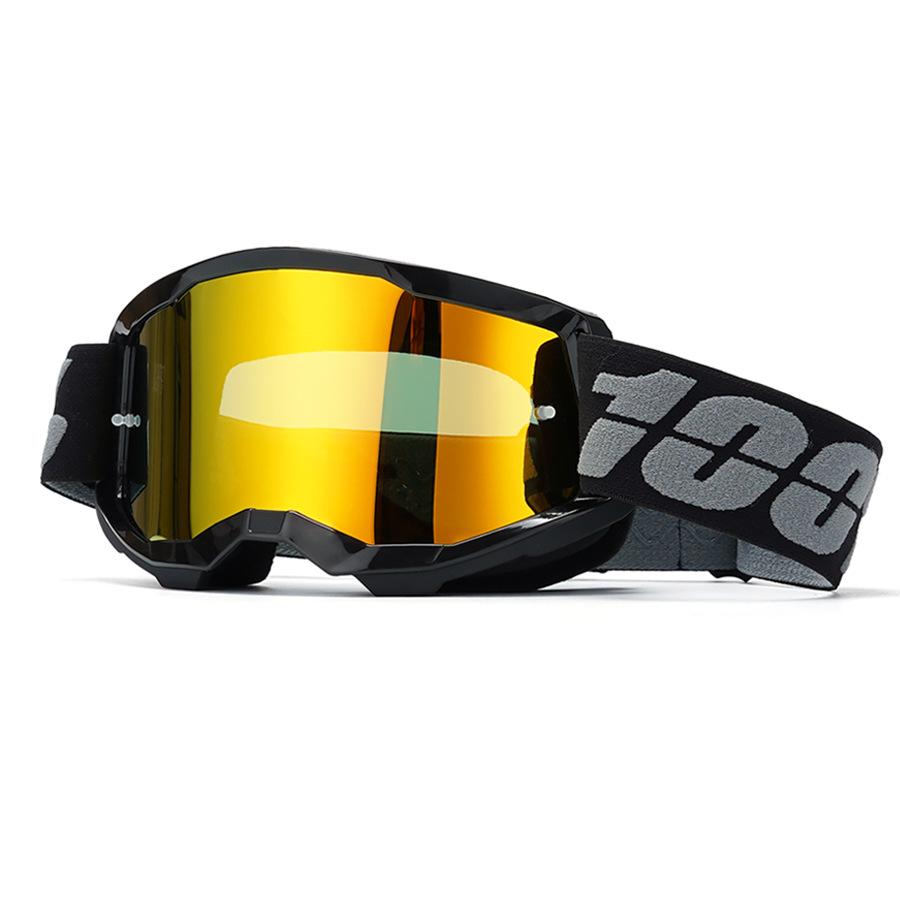 

Cycling wind and sand protective goggles, off-road sand riding outdoor glasses, motorcycle goggles, windproof eyewear Black Frame—Red film