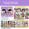 Renovation Family Members Character Dress-Up Sticker Book with Scraper Cartoon Quiet Book  Children