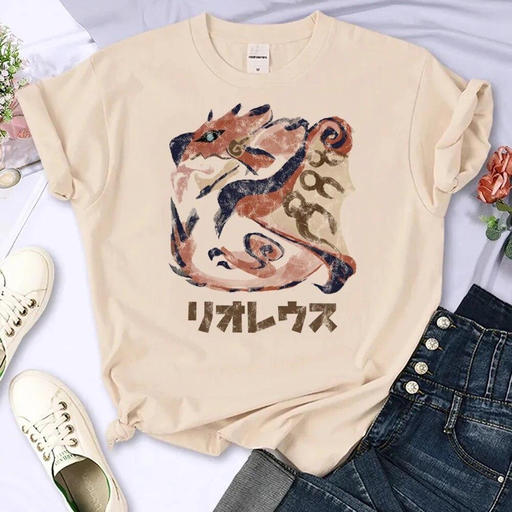 Monster Hunter t shirt women funny top female designer anime clothing Unisex
