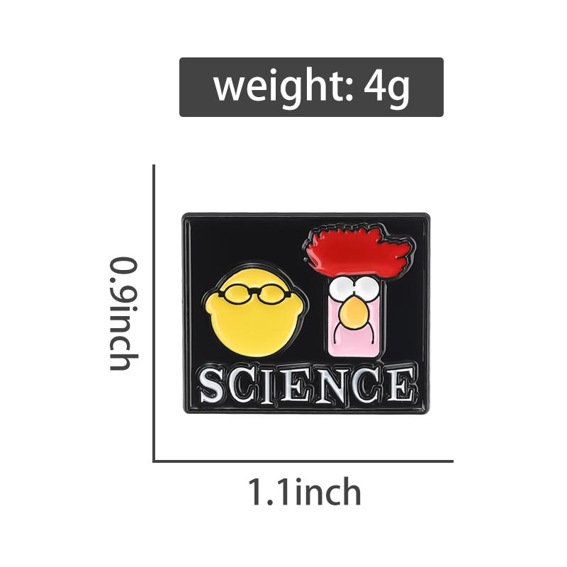 Cute Chick Enamel Pins Custom Brooches SCIENCE Lapel Badges Clothes Cartoon Animal Jewelry Gift for Kids Friends