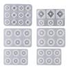 Resin Beads Molds with Hole Silicone Resin Epoxy Molds for Cabochon Gemstone Pendant Earrings Jewelry Casting Molds