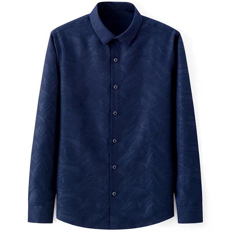 Men's Spring Casual Shirt Business Men's Office Plaid Shirt