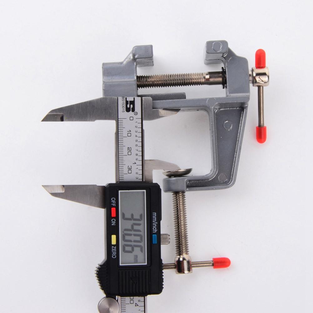 Mini Aluminum Bench Vise Clamp 30Mm Portable Lightweight Flat Table Clamp for Woodworking Jewelry Carving Milling Vise