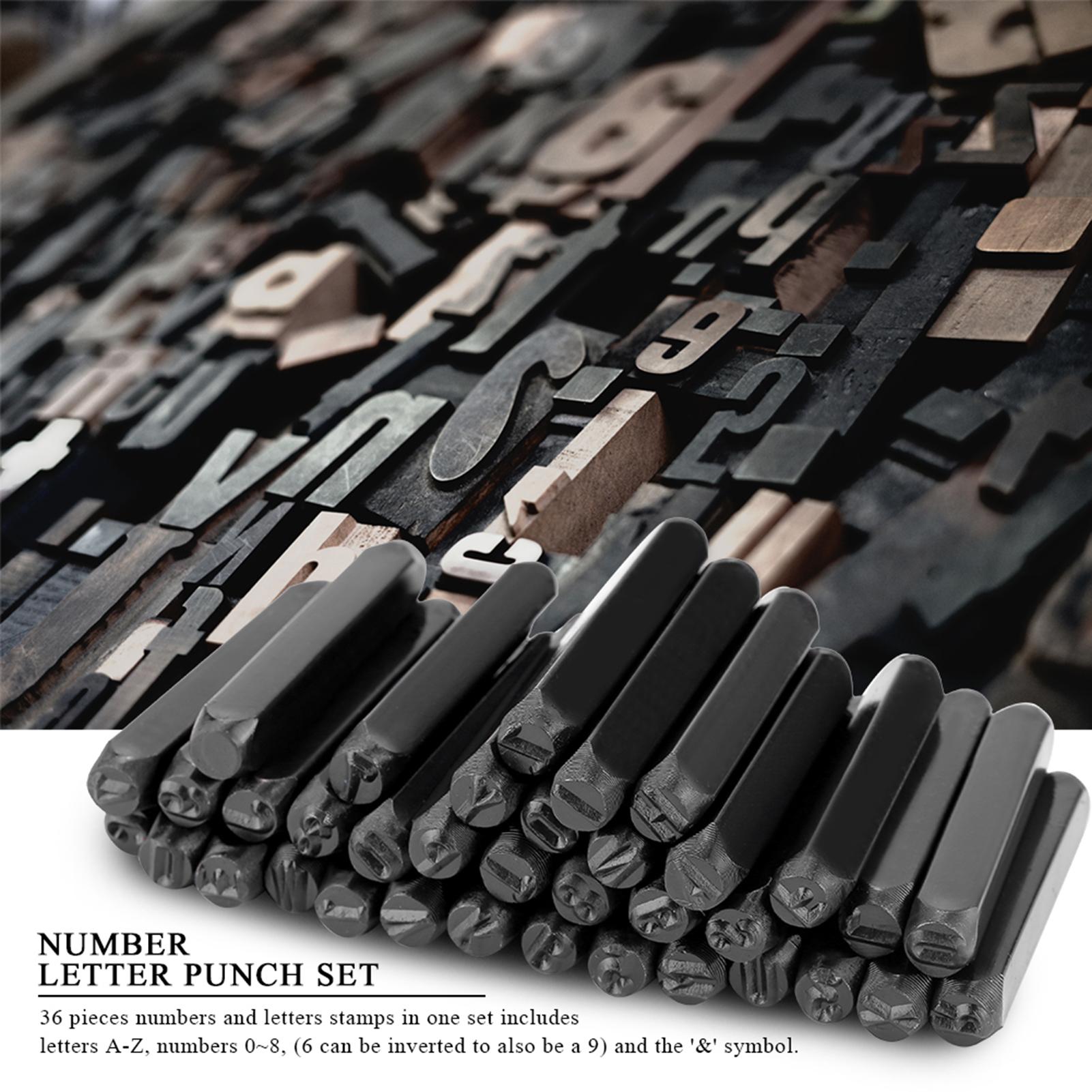 

36pcs 6mm Carbon Steel Number Capital Letter Stamp Punch Set for Metal Wood Leather Plastic