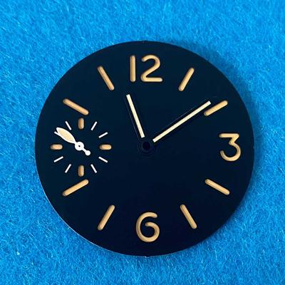 34.5mm Watch Dial ETA6497 Dial with Green Luminous Watch Faces with Watch Hands Replace Accessories for ETA6497/ ST3600 Movement